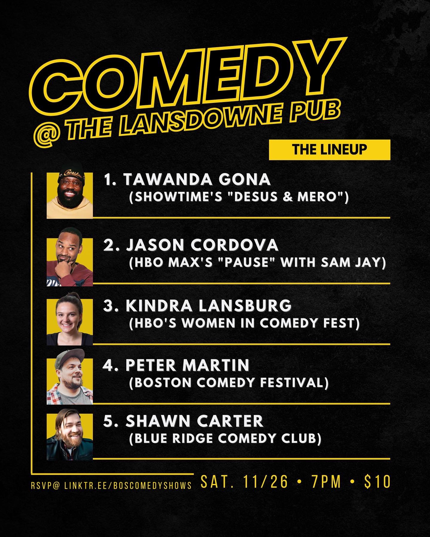 Boston Comedy Shows / Twitter
