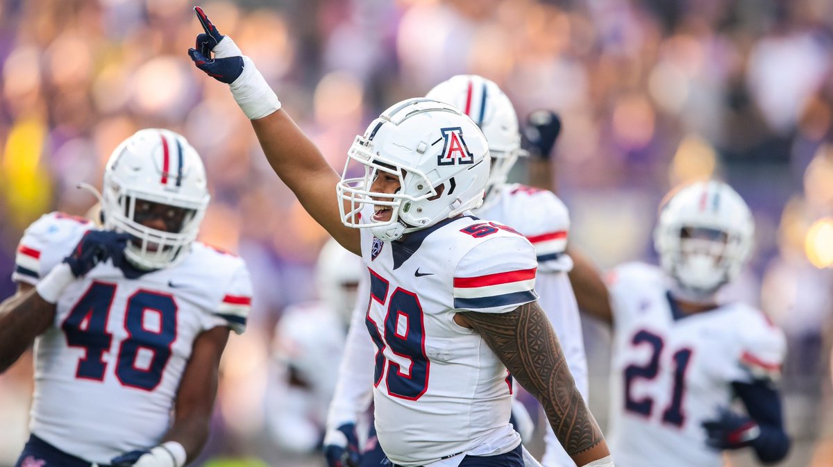 Arizona LB Jacob Manu vs Arizona State

• 9 Tackles (4 Solo)
• 2 Tackles for Loss
• 2 Sacks
• 1 Forced Fumble
