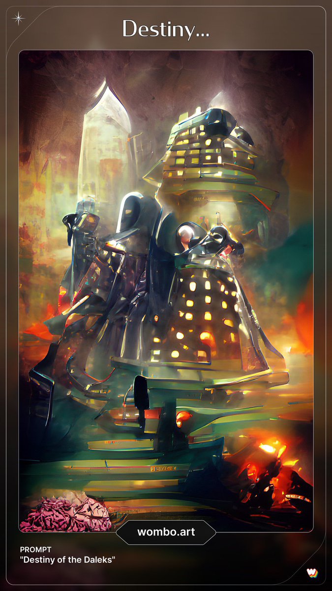 DoctorWhoAIArt's tweet photo. 293: Destiny of the Daleks

#DoctorWho #AIArt  - A randomly chosen Doctor Who Story as AI art every day (life permitting)

See them all in a video here:  https://t.co/Rr0aEtpp2v  Also, for fans of Big Finish: https://t.co/KChbISLNNw https://t.co/bpbwfDX0BY