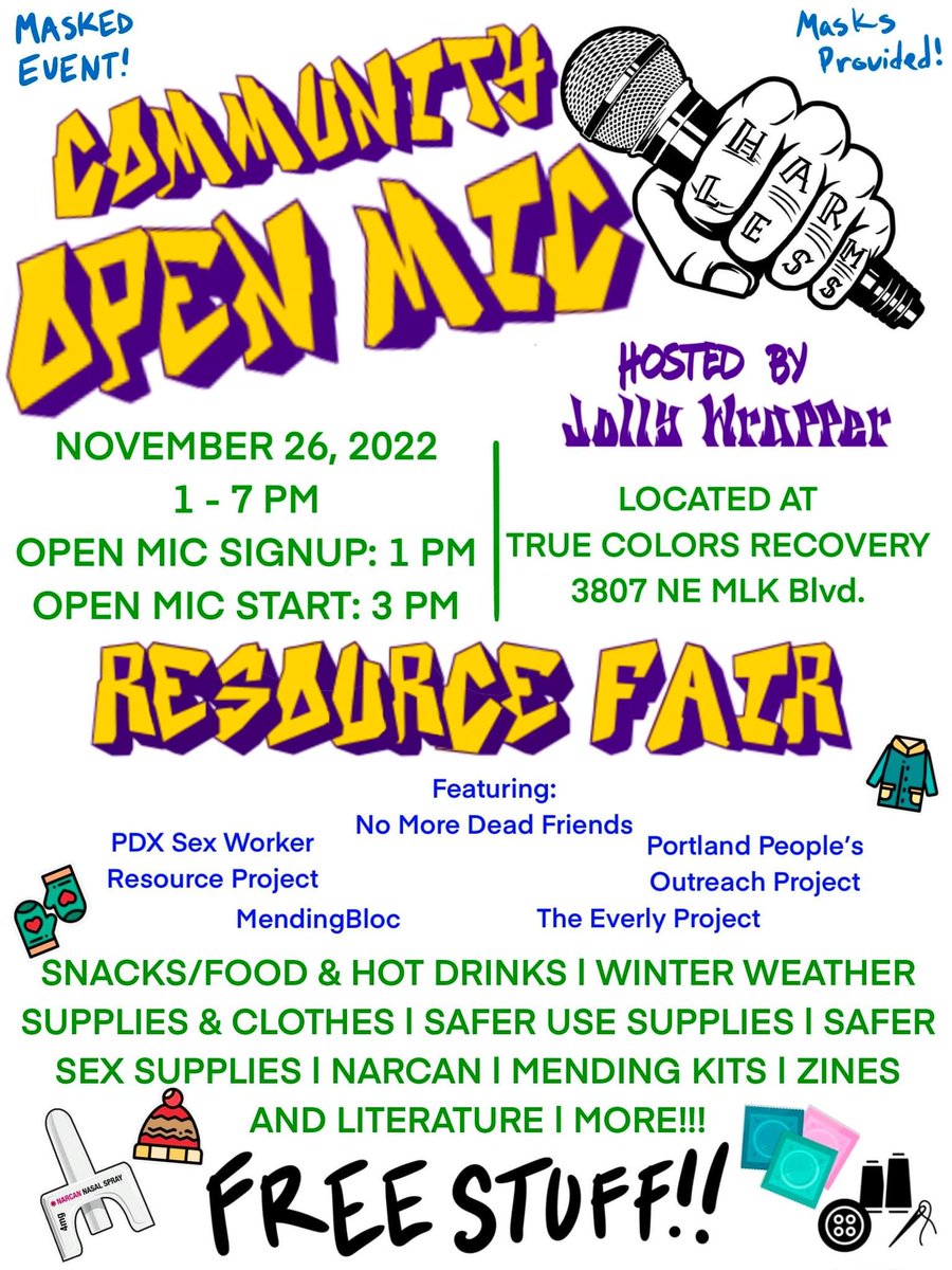 nmdf1918's tweet photo. Yall come see us and some other amazing orgs at this event tomorrow! Come by and get snacks and resources while enjoying local performers- or hop on the stage list yourself! https://t.co/tqIyRpfsZ7