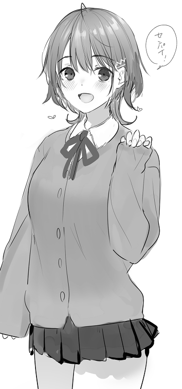 次回作のヒロインちゃんです!モノクロ漫画鋭意制作中…✍ 