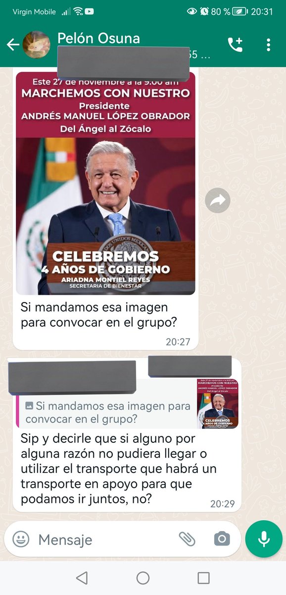 jonastle1's tweet photo. @AnaTMorgan2 @abrahamendieta @Pajaropolitico Mensajes enviados en diversos grupos de talleristas, usuarios y trabajadores de PILARES: https://t.co/RbVsJBN4QO
