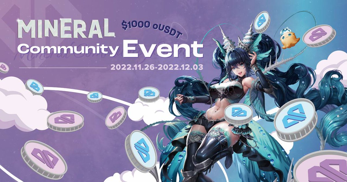 Airdrop #Event to celebrate the opening of the Mineral global community!

AIRDROP - NOW LIVE
💰Reward: $1000 oUSDT | 83 winners

📌Rules:
1️⃣Follow 
<a href="/Mineral_Hub/">Mineral Hub</a>

2️⃣Like &amp; Rt and Tag 3 Friends
3️⃣Complete #Gleam 
👉gleam.io/EPw7y/mineral-…
 
#mineral $MNR #Airdrop #Giveaway