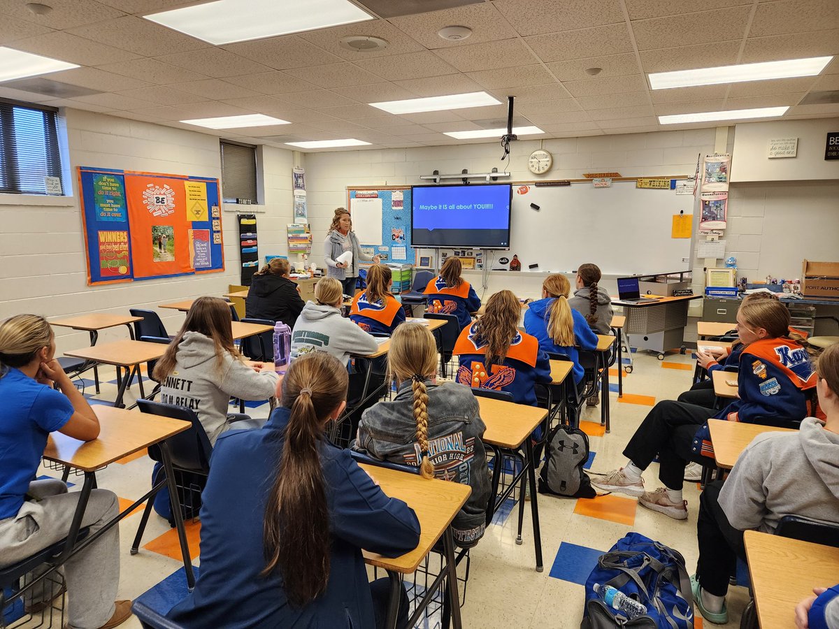 NCHSLadybball's tweet photo. Big thanks to our very own Mrs. Probst as our annual  guest speaker during our Bob Kerans Tournament. She spoke from the heart with valuable life lessons that apply on the court and beyond. Thank you, Mrs. Probst, for sharing inspirational words  and for all you do every day. https://t.co/ilV3IFq0wR
