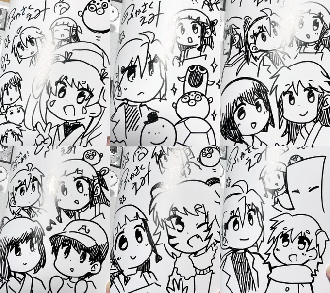 鬼桐さん5巻のイラストサイン本は5巻に登場したキャラを中心にわちゃわちゃ書き込んでます。よろしければ。 