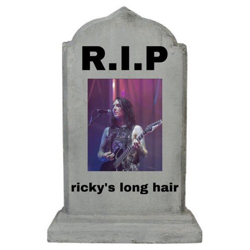 FantasticBxstrd's tweet photo. I would like to ask for a moment of silence as we mourn the loss of ricky olson’s hair. gone but not forgotten 🕊️🕊️
(credit to @sebsfeverdream for making this for me bc picsart was being a dick) https://t.co/dbonybBwPL