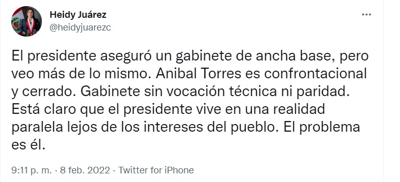 whuacasi's tweet photo. Heidy Juárez sobre el gobierno de Pedro Castillo:

4/2/22: "Este gobierno es una caricatura".

8/2/22: "El presidente vive en una realidad paralela (...) El problema es él".

11/2/22: "El gobierno más incapaz y ladrón de la historia".

1/3/22: "Gobierno improvisado y corrupto". https://t.co/b7KRxY1HqI