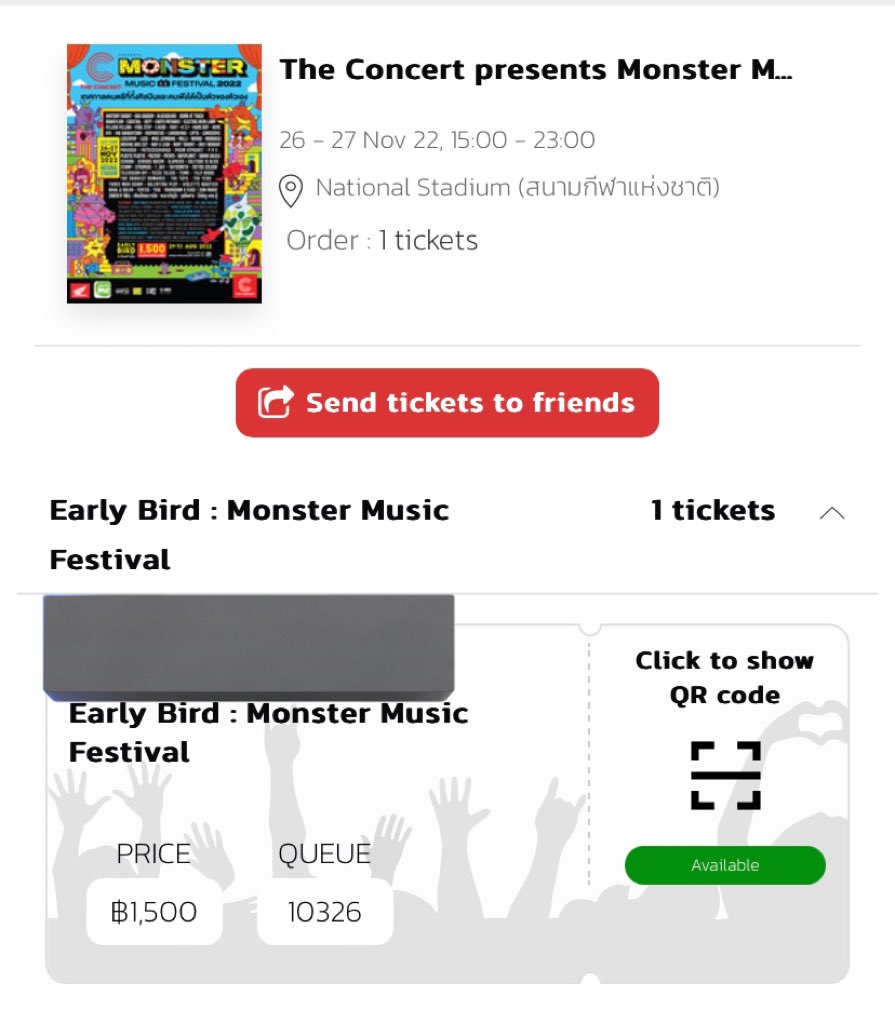 wearesnow_town's tweet photo. ขายบัตรMonster Musci Fedtivalวันอาทิตย์550บาทค่ะ ไปไม่ได้จริงๆ #MonsterMusicFestival2022 #MonsterMusicFestival https://t.co/hksIVSkgyl