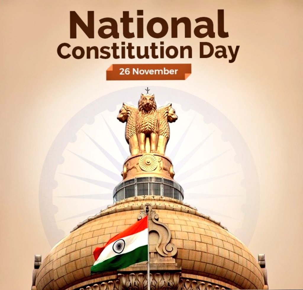 NitinRupesh1's tweet photo. 26 नवंबर 1949 के दिन भारत की संविधान सभा ने उस संविधान के मसौदे को स्वीकार किया था जिसे विधिवत 26 जनवरी, 1950 को लागू किया गया था।  
#संविधान_दिवस
#संविधान_भारत_की_आत्मा
#ConstitutionSoulisBharatiya https://t.co/1YaxJvuZxB