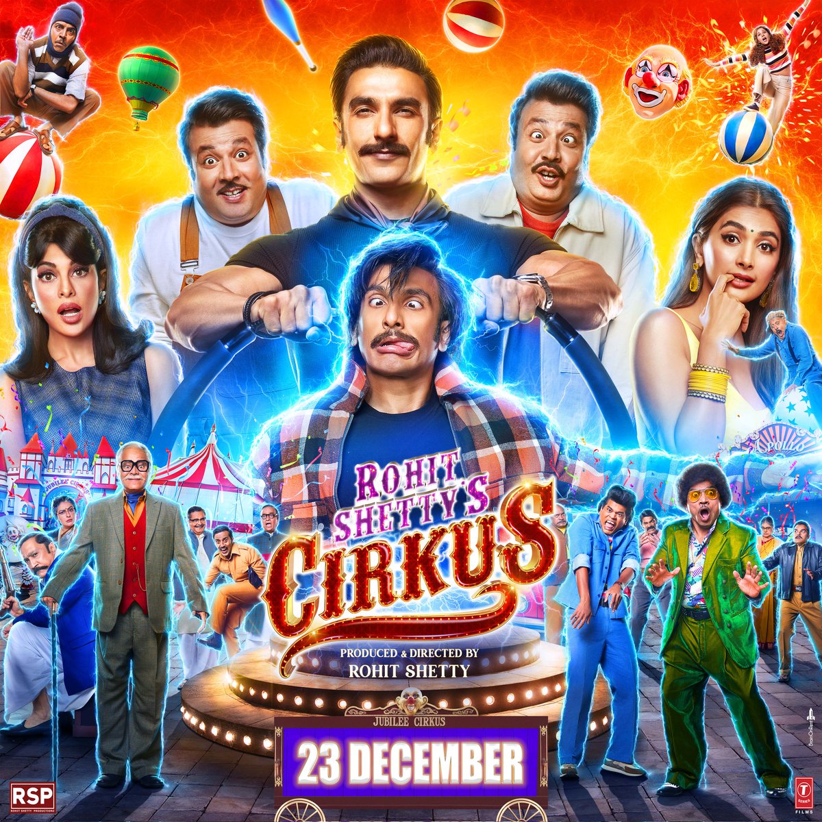 Shibasishsarkar's tweet photo. #CirkusThisChristmas 

In Cinemas 23rd December.

#CirkusThisChristmas #RohitShetty @rs_productionz @TSeries @RanveerOfficial @varunsharma90 @hegdepooja @Asli_Jacqueline https://t.co/xjHymgnDKo