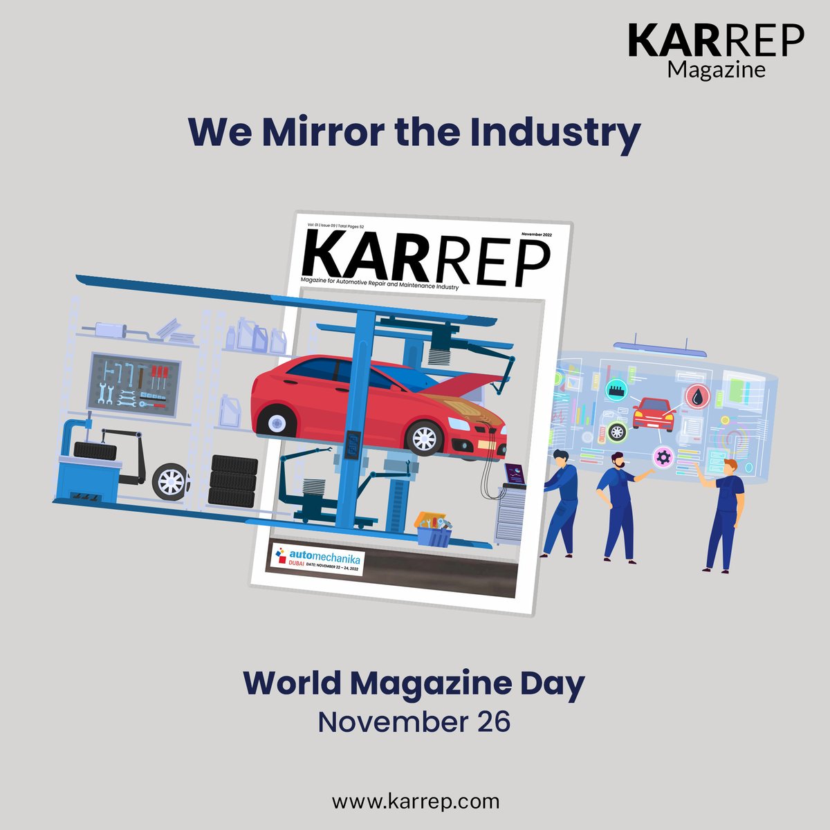 Karrep2021's tweet photo. World Magazine Day
#magazine #magazineday #worldmagazineday #carmagazine #editorial #cover #coverstory #articles #advertisement #karrep #karrepmagazine #automotive #automobileindustry #car #repair #auto #news #interview #designer #writerslift #content #readers #subscription https://t.co/cbmCk9xo6z