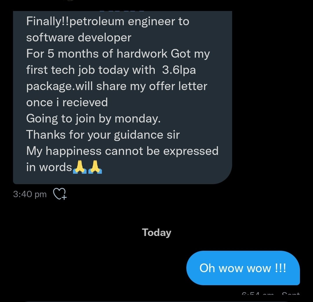 senthazalravi's tweet image. எந்த துறையாக இருந்தாலும், என்ன வயதாக இருந்தாலும் ஐடி துறையில் நுழைய முடியும். இந்த அன்பு தம்பியை உதாரணமாக கொண்டு நீங்க கூட சாதிக்கலாம். பணியில் இணைந்து கொஞ்ச நாள் ஆன பிறகு விரிவாக எழுதுவார்..