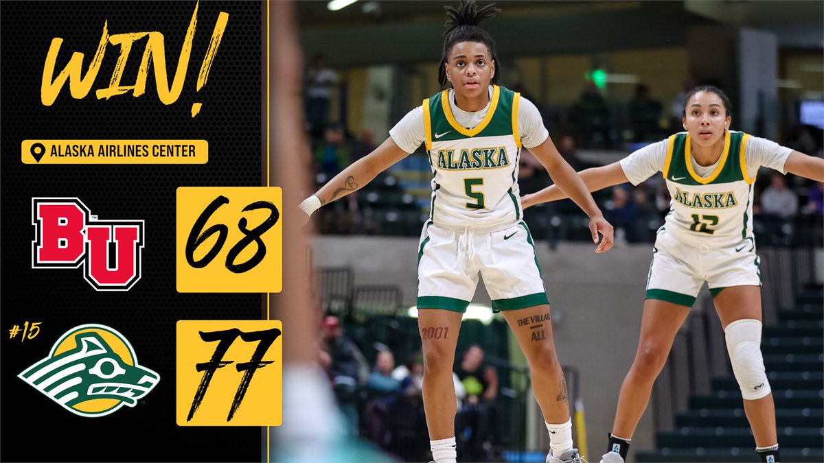 UAASeawolves's tweet image. Vishe' Rabb &amp;amp; Jazz Evans combine for 36 points as #15 @UAAWBB overcomes a challenge from Biola to stay unbeaten. Rematch Sat. 7 pm at the Alaska Airlines Ctr.

@sportsadn @KTUUSports @AKSportsReport @uaanchorage @GNACsports