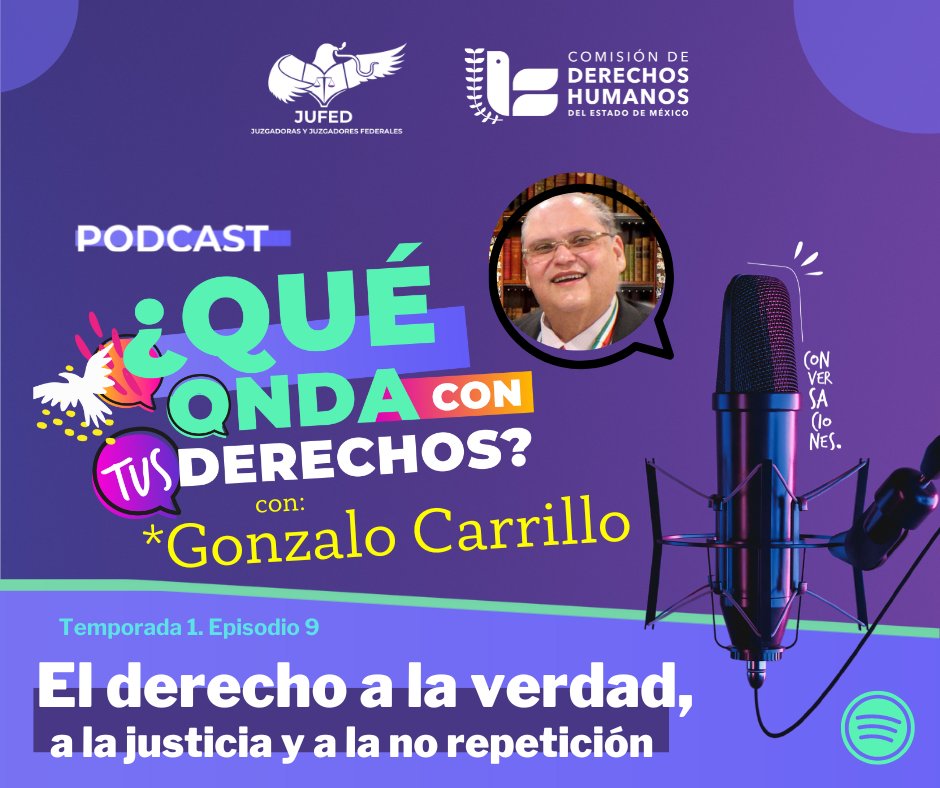 CODHEM's tweet photo. #Podcast 🎧🎙️ || En el #9EP de ¿Qué onda con tus derechos? el Mgdo. Gonzalo Carrillo nos explica en qué consisten los deberes de prevenir, investigar, sancionar y reparar violaciones a #DDHH. El derecho a la verdad, a la justicia y a la no repetición.
https://t.co/wVLnyatq2W https://t.co/cIxJbnaxcA