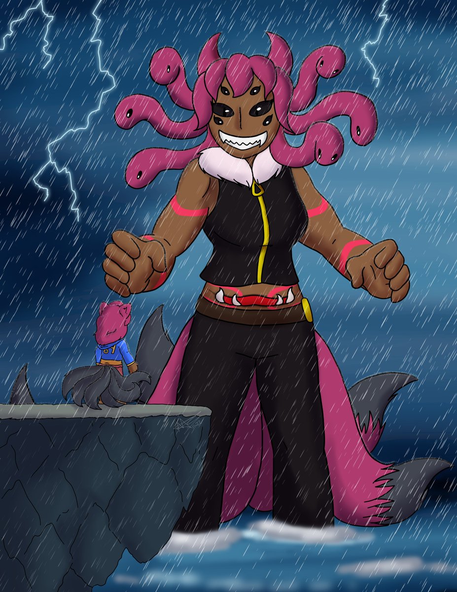 stelladente's tweet photo. "You stand before the Demigoddess of Monsters, child. What chance do you have to stand against me?"
"I may be a child... but I'm plenty capable of taking you down."

A patreon reward for @GateMaximum.

#art #patreonreward
https://t.co/FpGOxUlFF4 https://t.co/ZEMY48QjRb