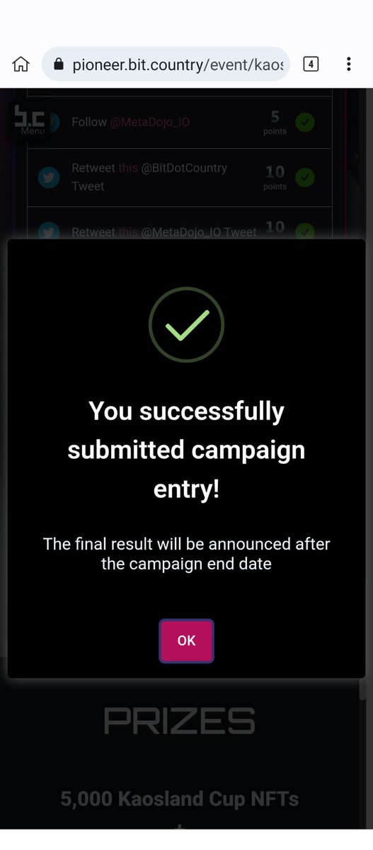 Hey, Ho Let's go🚀

I back Australia in the #KaoslandCup2022🏆

Check out my selfie inside <a href="/BitDotCountry/">Bit.Country</a> metaverse stadium!🔥

Join Kaosland Cup Selfie Competition to win Kaosland Cup NFT &amp; shared prize of up to 500,000 $NEER🚀

Link👉 bc.land/kaosland/event #Worldcup2022
