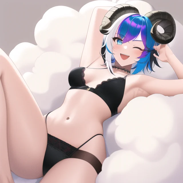 nijiで生成した水着の姉さん(左)を、NAIでi2iによるヒツジ子化(右)。破綻の少ないnijiの画像をデッサン人形の代わりにして、NAIで細かい部分を仕上げるという方式は、けっこうアリだと思う。  呪文はALTに。 #AIイラスト #AIArt #NovelAI #NovelAIDiffusion