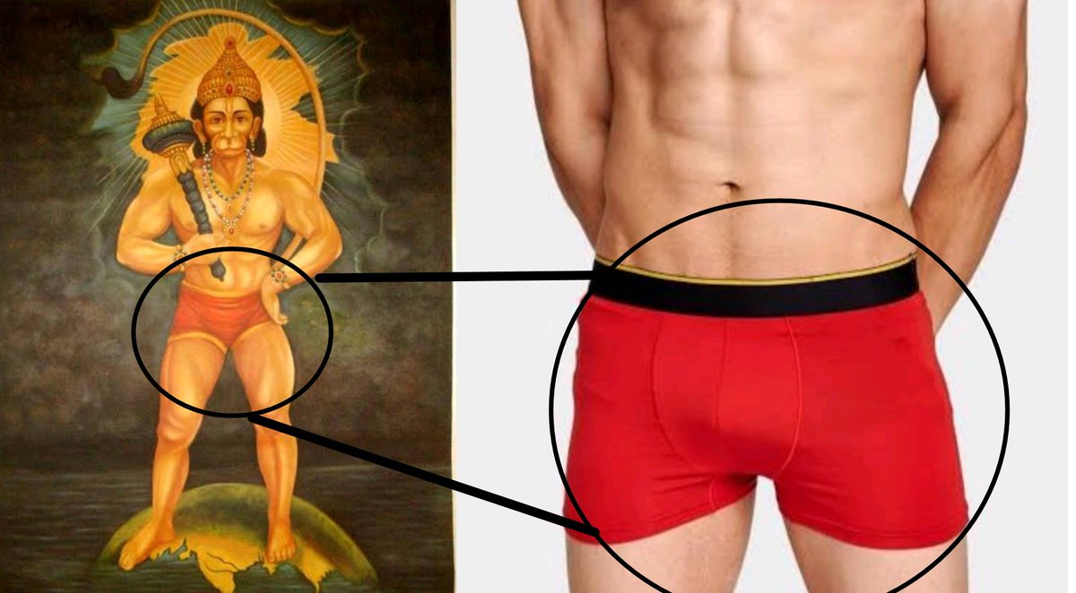 vedhaalan's tweet photo. @AnkitaBnsl Adding one more evidence to your wonderful mind blowing thread @AnkitaBnsl 

9. Innerwear of Hanuman

The innerwear/outerwear/only wear of Hanuman is still used by men today as innerwear is one more solid evidence that Ramayan is not a "myth", it is our history!!! 🏹🚩 https://t.co/mnBExB6UNM