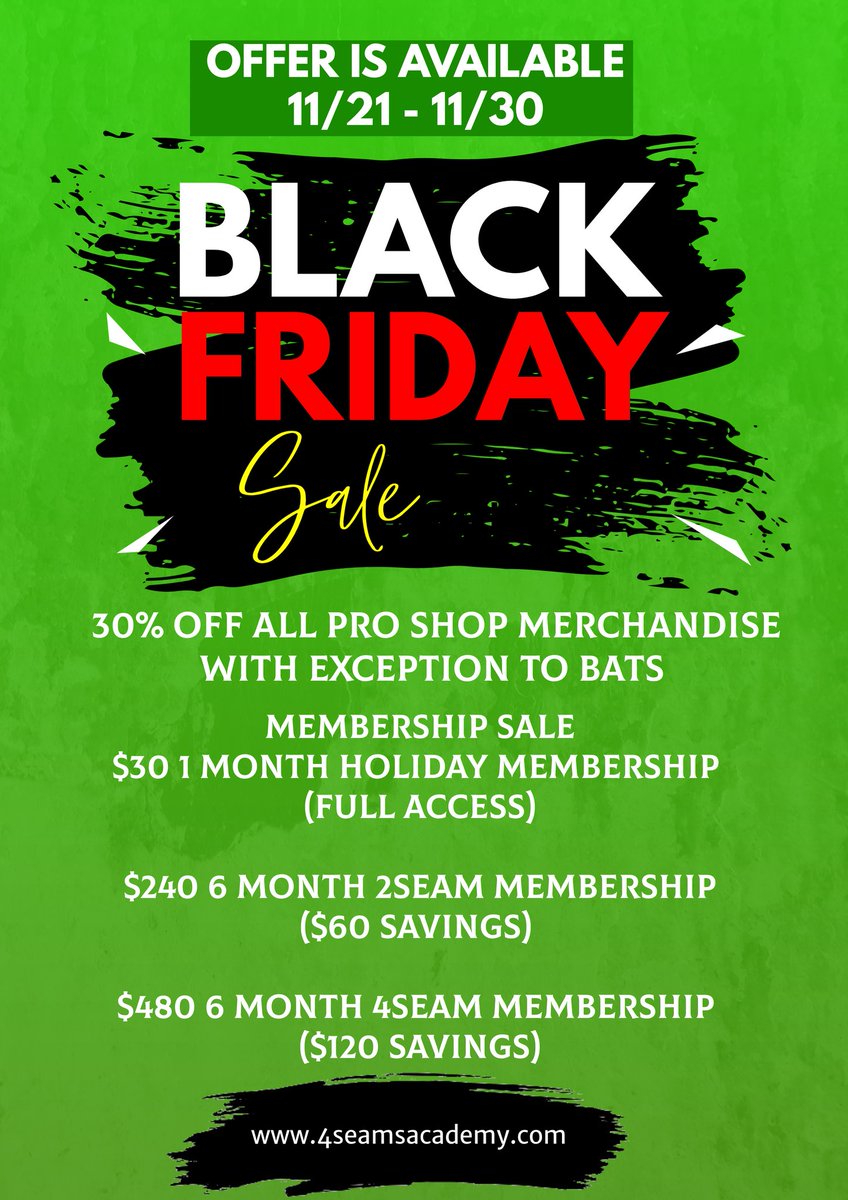 4seamsA's tweet photo. Reminder Black Friday Special is active now through the 30th https://t.co/aPJNpgxHd3
