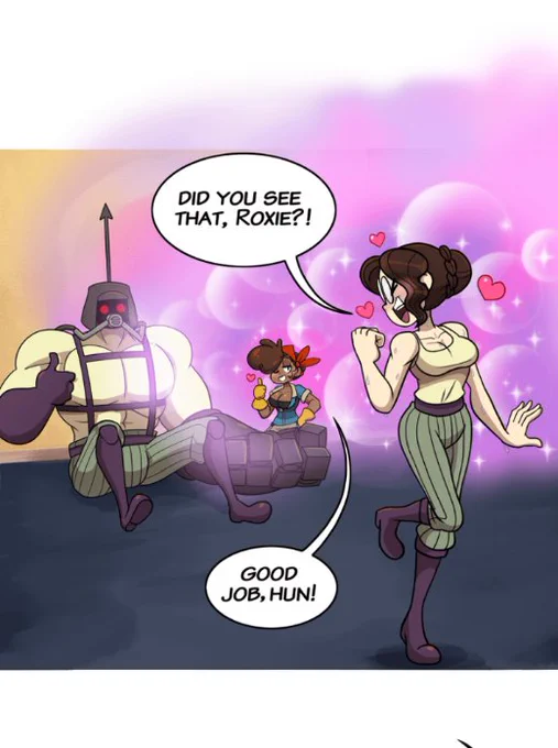 Reading the chapter 3 of the skullgirls webcomicLesBians 
