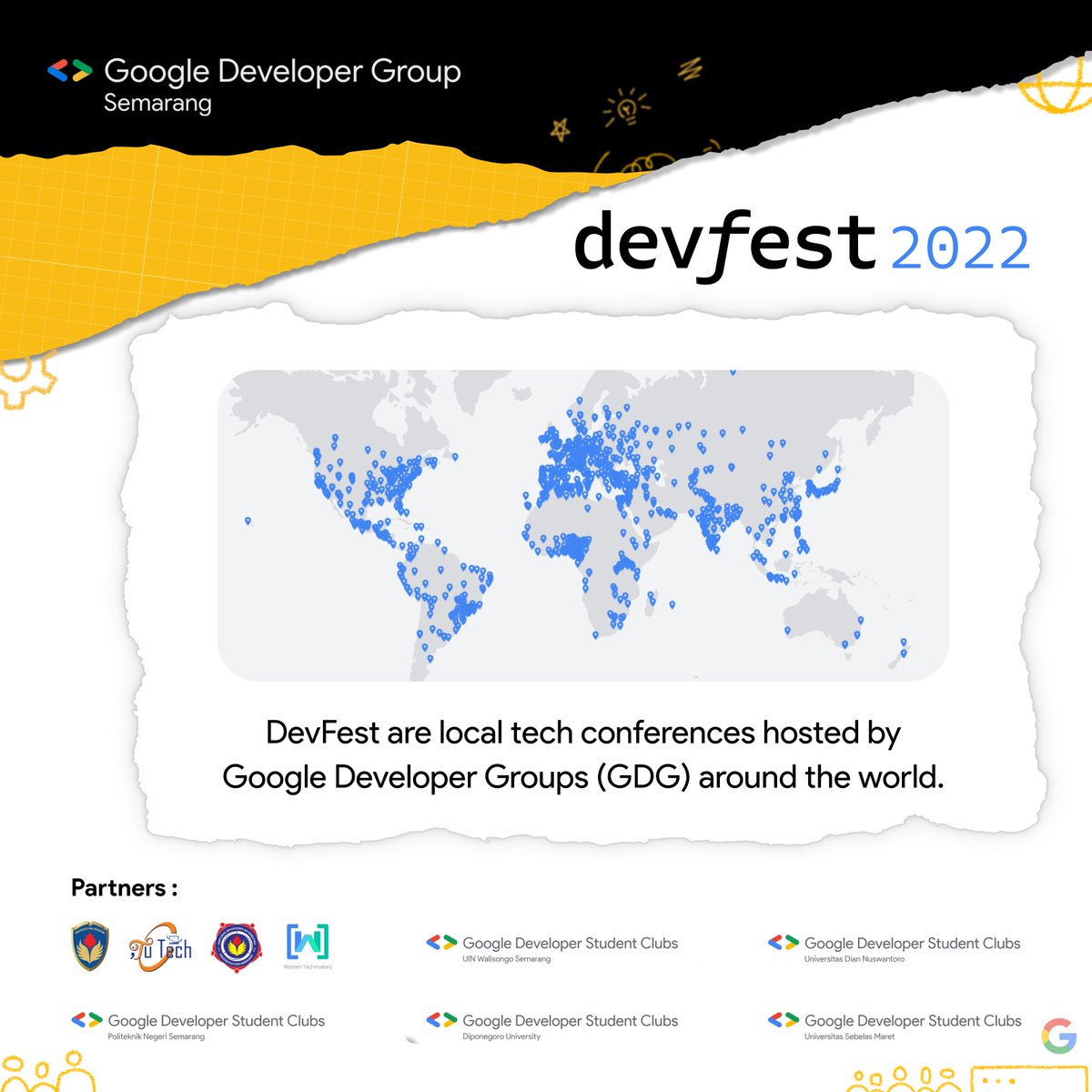 GDGSemarang's tweet photo. Hi folks 👋

Want more details about DevFest 2022 Semarang? let’s check our post.
- - -
#GDGSemarang #DevFest2022 #google #googledev #googledevfest22 #googledevfestindo  #devfest #devfest22 #devfestindonesia #wtm #wtm2022  #googledevelopergroup #womantechmaker https://t.co/NDSlXWAWCx