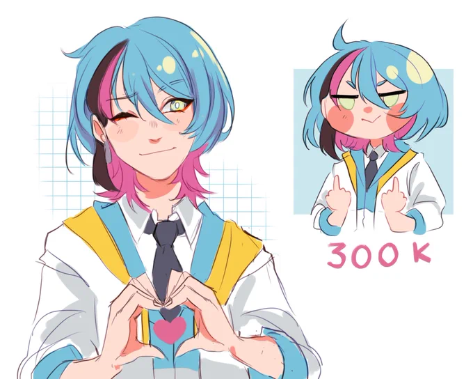 quick doodle before i go to sleep but congrats on 300k kyo #DrawKyo 