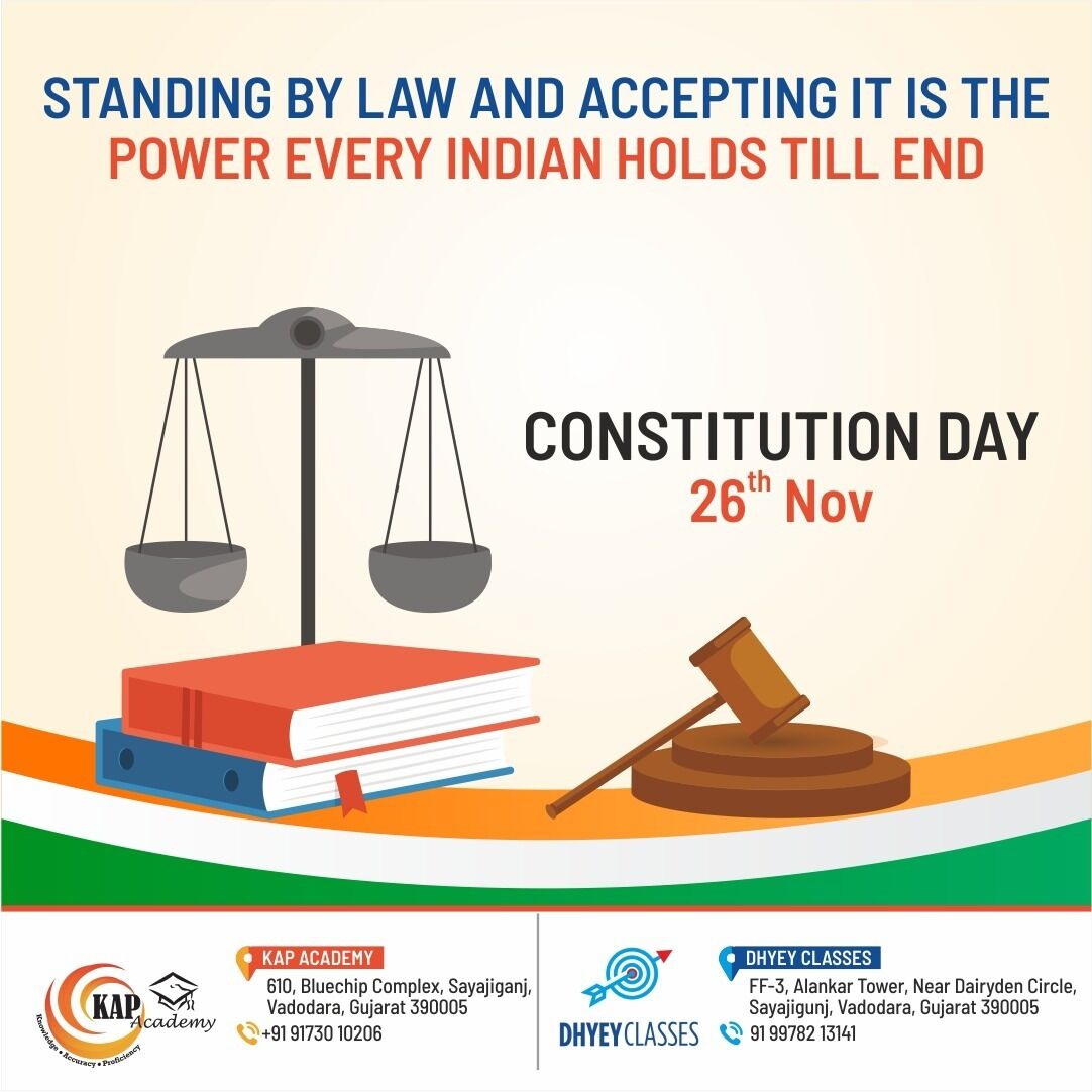 KapAcademy's tweet image. The day to celebrate the power of our constitution and Indian humanity. On this day, the year is marked as the biggest day in the history of India. Celebrate the day with pride and share happiness with each Indian.

#constitutionday #nationalconstitutionday #26november #india