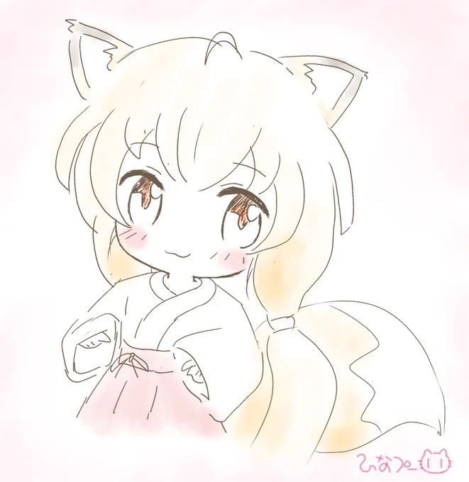  プルーさん、また宣伝枠使わせてもらいますね～(=゜ω゜)ノウニャンコ【線画シリーズ#3 きつねのコン子ちゃん】HEXANFTでList中特典絵共々愛でて頂ける方よろしくニョロ(ノシ'ω')ノシッポバンバン!URL  