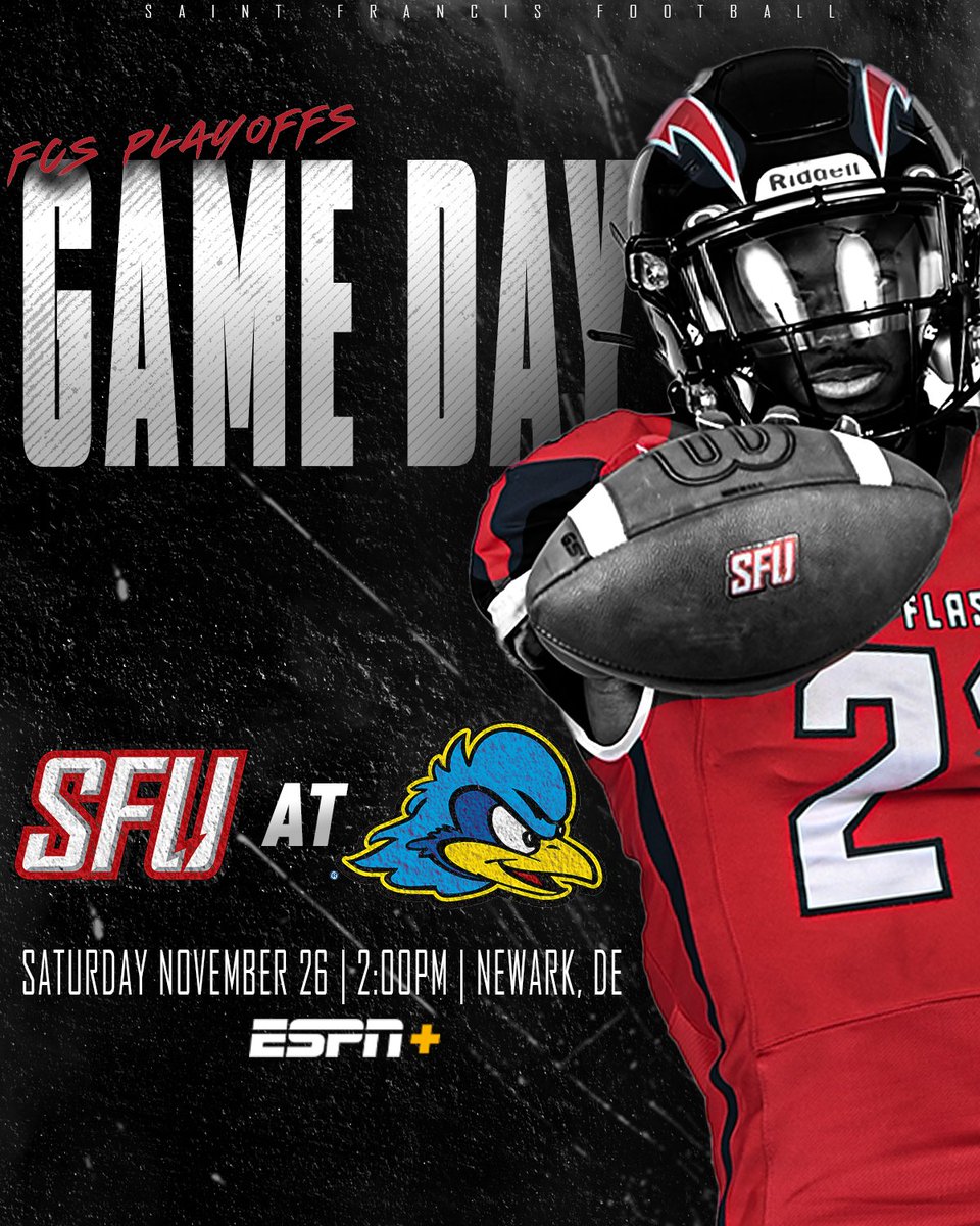 redwolvesfball's tweet photo. PLAYOFF GAMEDAY IS HERE ‼️

🆚 #23 Delaware
🏟️ Delaware Stadium
📍 Newark, Del.
🕖 2:00 PM
📺 https://t.co/iSSkJdb1Mh (ESPN+)
📊 https://t.co/Dtx4BMJJct

🔴⚡️ #MakeTheDifference https://t.co/YvlFtjbcve
