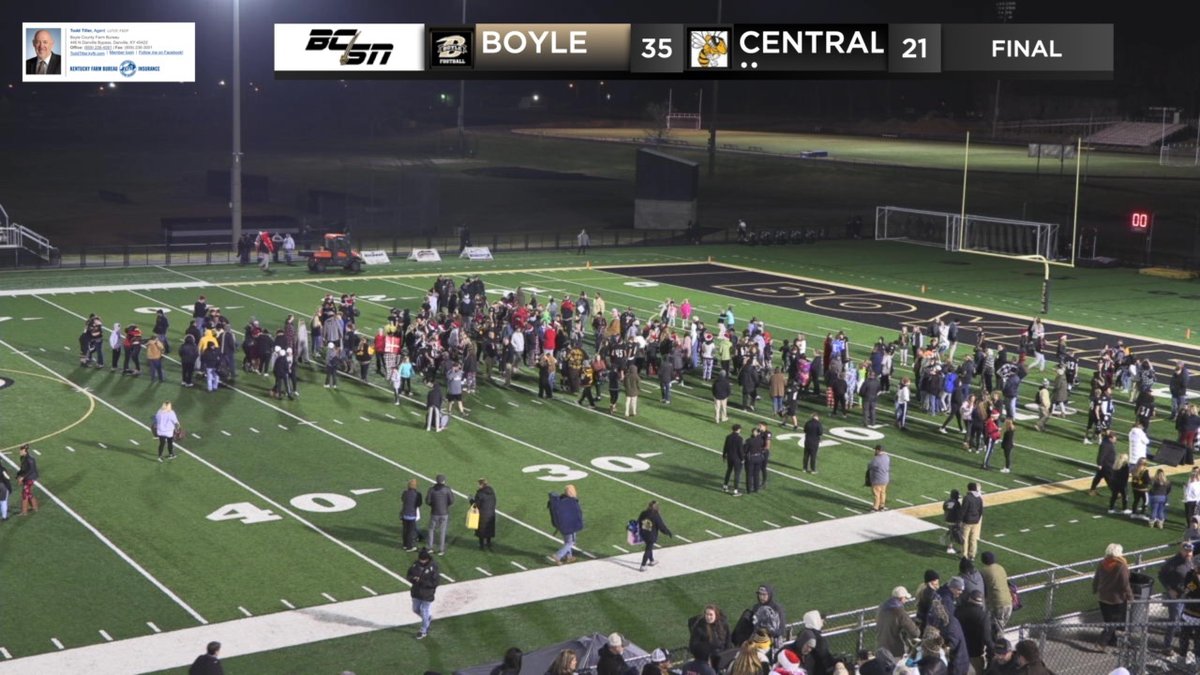Boyle County is headed to the Class 4A State Championship!! Boyle wins 35-21 over Louisville Central!