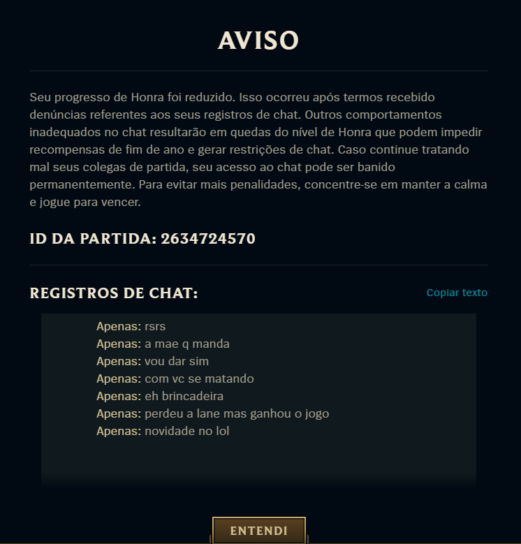 Felps_00's tweet photo. digitei 7x no jogo e nem ofendi ninguem, so falei oq estava acontecendo no jogo kkkkkkkkkkkk Valeu @RiotGamesBrasil @riotgames Black Friday
#BlackFriday @MarkYetter @MarcMerrill @RiotAugust 
#LeagueOfLegends https://t.co/GE3fubZLTv