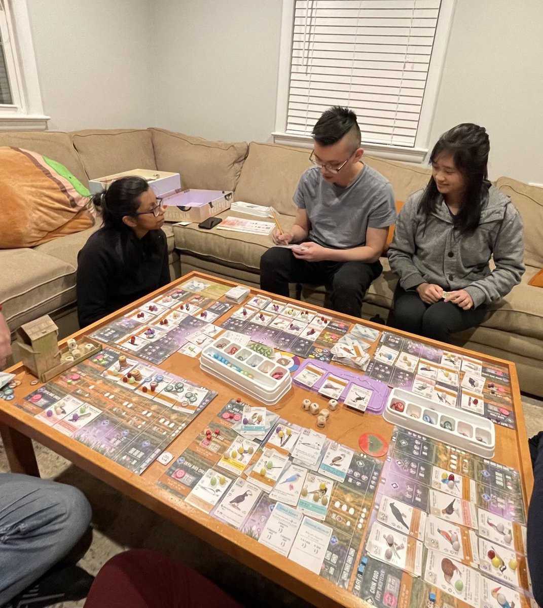 Had a lot of fun playing Wingspan Asia’s flock mode for the first time in almost a year since playtesting it with <a href="/elizhargrave/">Elizabeth Hargrave</a>! Looking forward to the launch party next week!