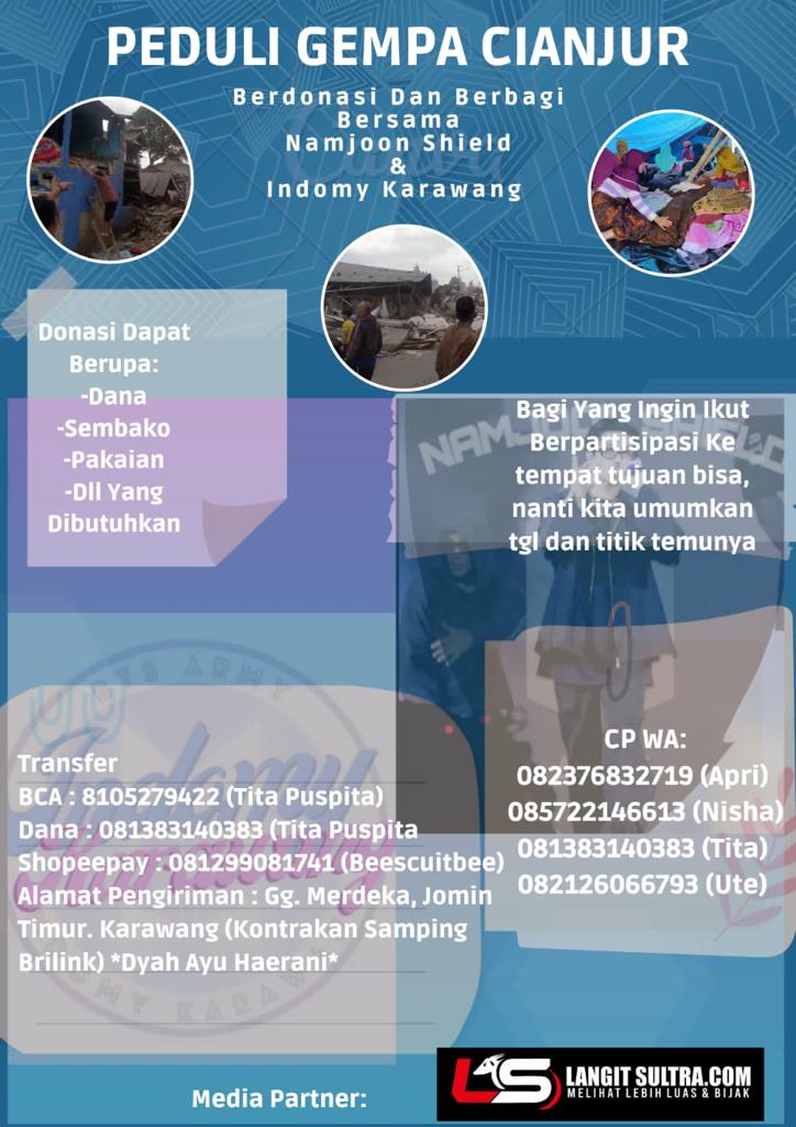 tithapuspa's tweet photo. Bagi yang mau ikut donasi bisa melalui kami...

Untuk informasi lain silahkan menghubungi nomor yg tertera di flyer...

Mari berbagi bersama kami.. https://t.co/j9G0aTiuD8