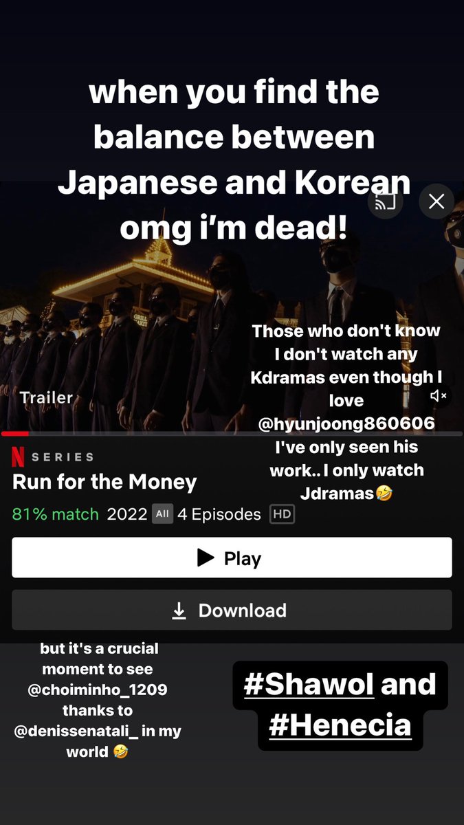 ShulayChusan's tweet photo. sigo en shock wwwwwwwwwww @Denisse_natali what just happened?????? #Shawol and #Henecia thing 🤣 Run For The Money #Jdrama #Jreality https://t.co/oEHw5gFtjY