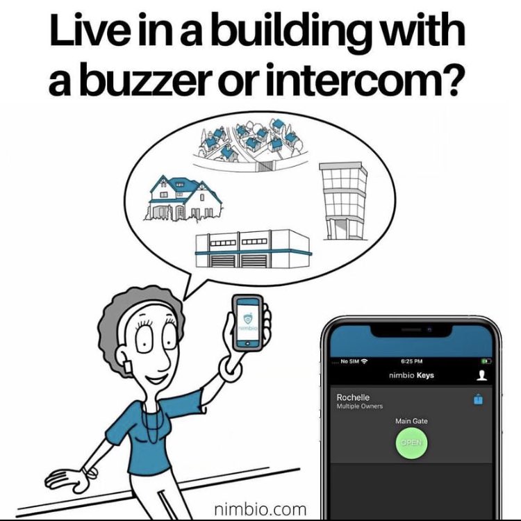 Easily grant access to your apartment guests and deliveries. Try Nimbio today!😉bit.ly/39QIata
.

.

.

#future #property #tech #daily #instagood #nfl #smart #smarthome #FridayVibes 
#lifestyle #realestate #luxuryhomes #life #realtor #fyp #apartments #apartmenttherapy