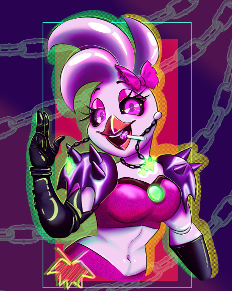 EmarliDoods's tweet photo. Pretty Dangerous (emphasis on pretty)
@DomStudio 's deathrock chica be so 😩👌💕✨
#glamrockchica #chicachicken #FNAF #fnaffanart https://t.co/EjfcGloqEo