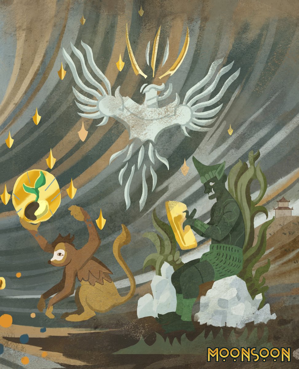 What could this mural be depicting?
The creation of Anima's life? 
A grand meeting of the Ancients? 
An outdoor camping shopping trip?
Roll a History check!
#fantasy #TTRPG #ttrpgcommunity #ttrpgrising #5e