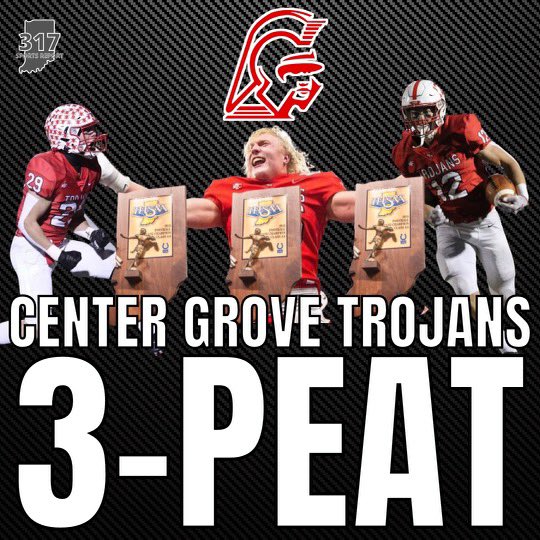 Center grove takes the IHSAA class 6A state championship! They continue there championship winning streak with 3 in a row! Congrats Trojans! <a href="/CGTrojansAD/">CGHS Athletic Dept.</a>