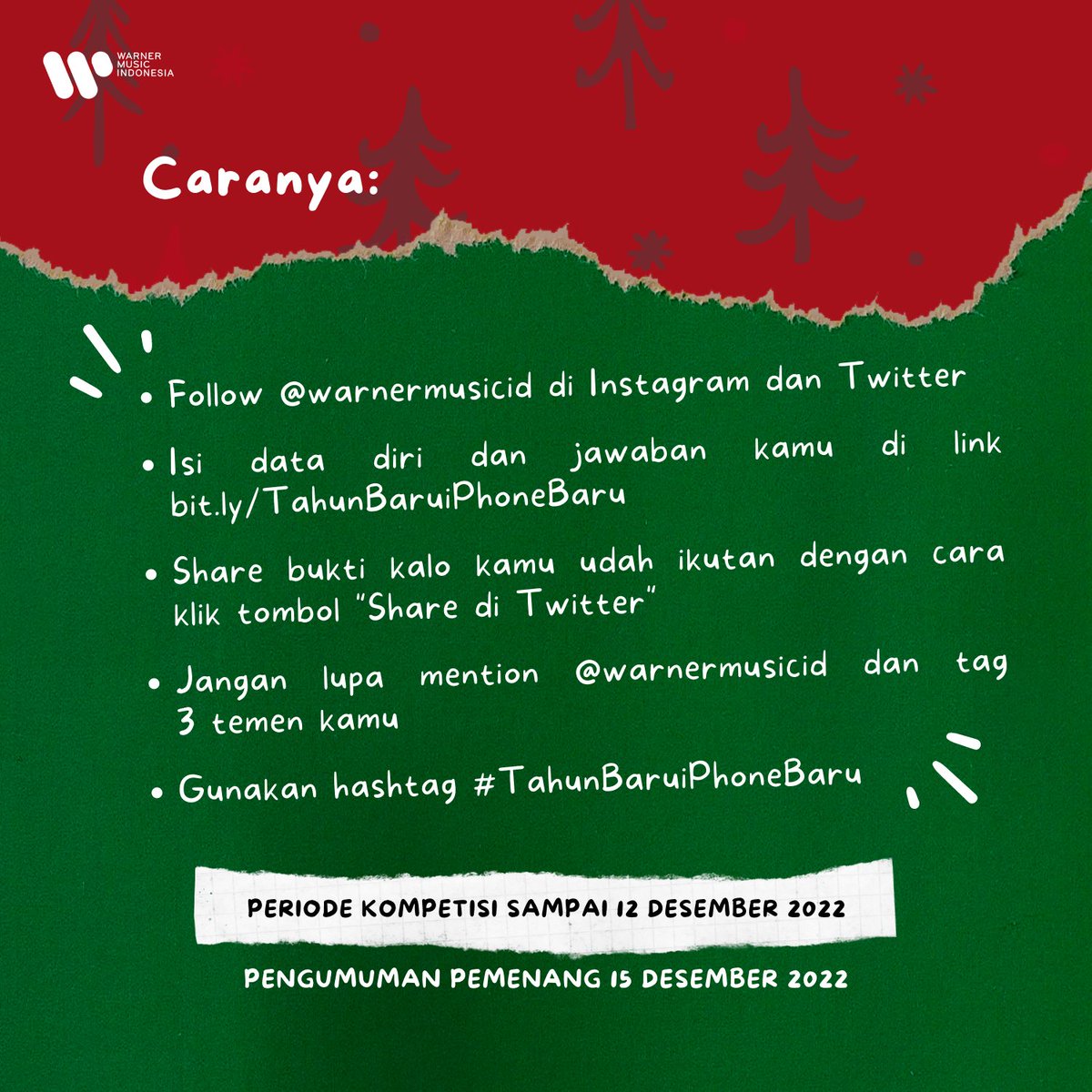 WarnerMusicID's tweet photo. Selamat pagi dunia!! Klo thn depan kmu bisa dpt iphone baru, kira-kira siapa sih yg bakal kmu telpon pertama? 

Buat yg mau dpt iphone baru cuss ikutan giveaway #tahunbaruiphonebaru di https://t.co/9J0aOhRt22 ya 😆

Psst.. jgn lupa ikutin smua syarat &amp; ketentuannya ya gaesss 💕 https://t.co/8M6qxSLLRi