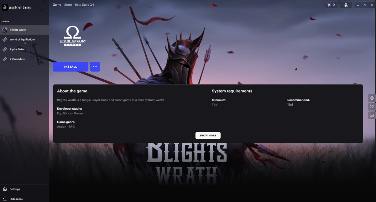 Equilibrium Games launcher is coming!

Have all EQ games and partner games install ready in one launcher with integrated NFT shop with hundreds of classic payment options like PayPal,Visa ...

#EQ more than just a game