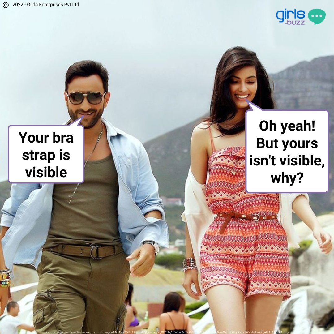 GirlsBuzzIndia's tweet photo. Why is the visibility of bra strap perceived as inappropriate or immoral? The bra is a part of women's clothing, right?
So why feel embarrassed about it? Every woman wears it!
#girlsbuzzindia#brastrapshowing #society #societyfeelings #wearwhatyouwant #itsyourbody #weightloss https://t.co/qjMSTvbtlB