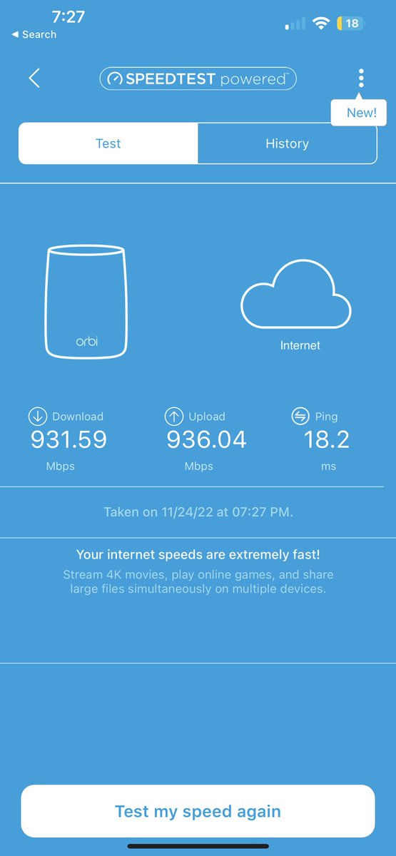 Neeca1's tweet image. These are my current internet speeds at home, but our Netflix movie still looks like if it was recorded with a potato.