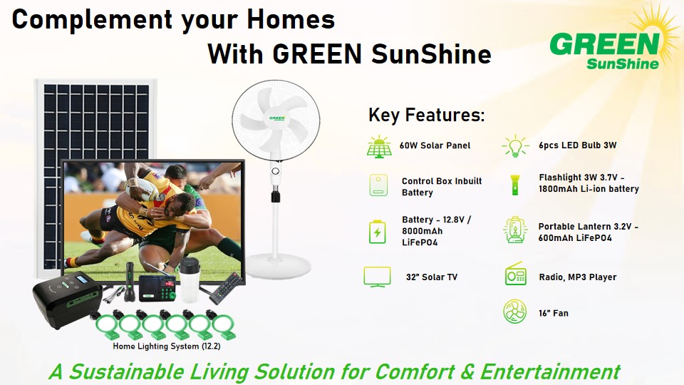 GREENLimited1's tweet image. GREEN&apos;s Home Lighting System (12.2) -  A Sustainable Living Solution for Comfort &amp;amp; Entertainment!

#GREENltd #SolarHomeLightingSystem #solar #renewableenergy #png #papuanewguinea #netzerotargets