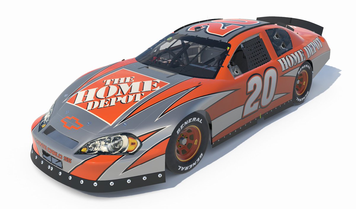 KineticBoom80's tweet photo. I drew this design for @TonyStewart back in October 2003. I found it in my binder today. Until now, I've applied any of my hand drawn stuff to @iRacing or nr2003. Kinda weird to finally see it in 3d. Tagging for attention don't mind me! @lefty_designs https://t.co/DSgFar25tN