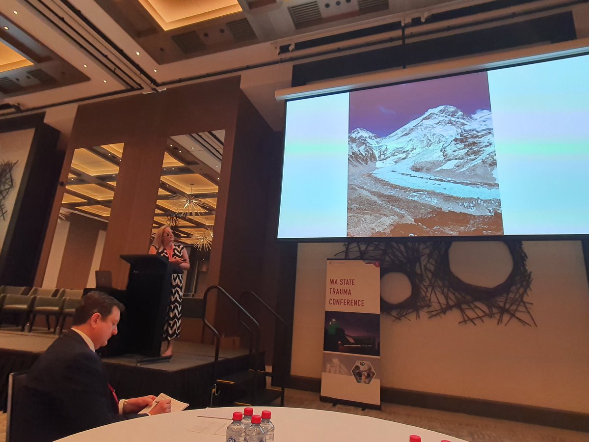 WA_trauma's tweet photo. #WAStateTraumaConference2022 
Dr Sophie Wallace.
Has conquered Mt Everest and is addicted to Providing acute trauma care in the most austere environment in the highest mountain on Earth https://t.co/24oozawf2c