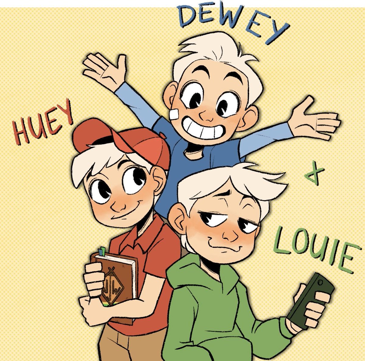 adaminaart's tweet photo. I miss this show. The triplets but as humans. This was fun to do even though I had the sketch done for months before finishing it lol #ducktales2017 #ducktales #art #disney https://t.co/ES4yASDey4
