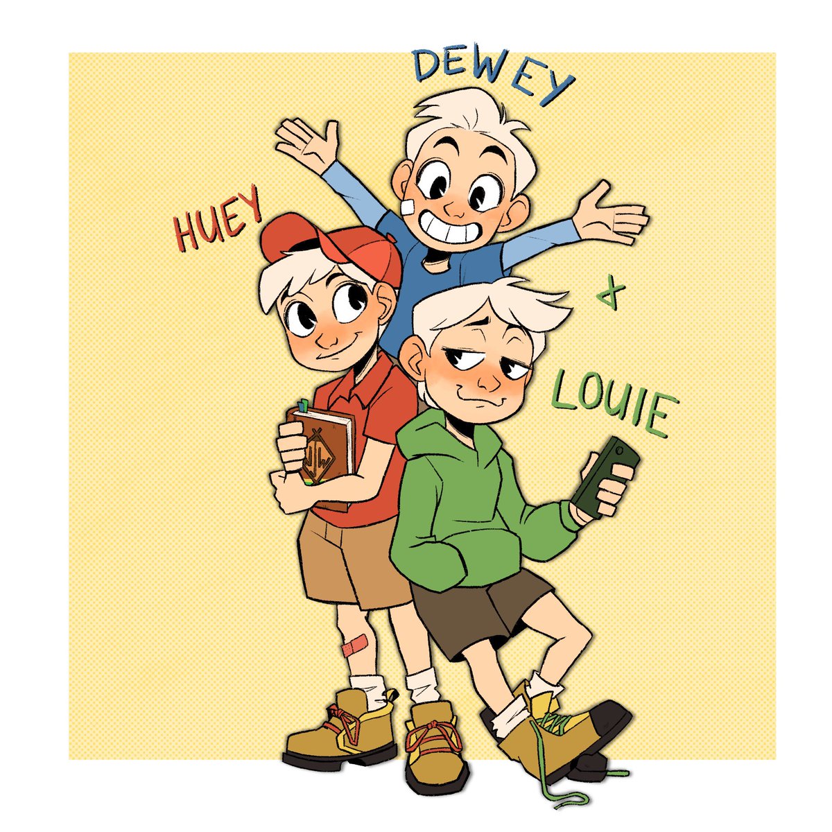 adaminaart's tweet photo. I miss this show. The triplets but as humans. This was fun to do even though I had the sketch done for months before finishing it lol #ducktales2017 #ducktales #art #disney https://t.co/ES4yASDey4