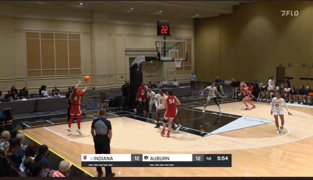 barstoolindy's tweet photo. The Indiana women’s squad is currently playing in a hotel conference room. 

The team, and the women’s game as a whole, deserves better. https://t.co/Ei0r1tOQcq