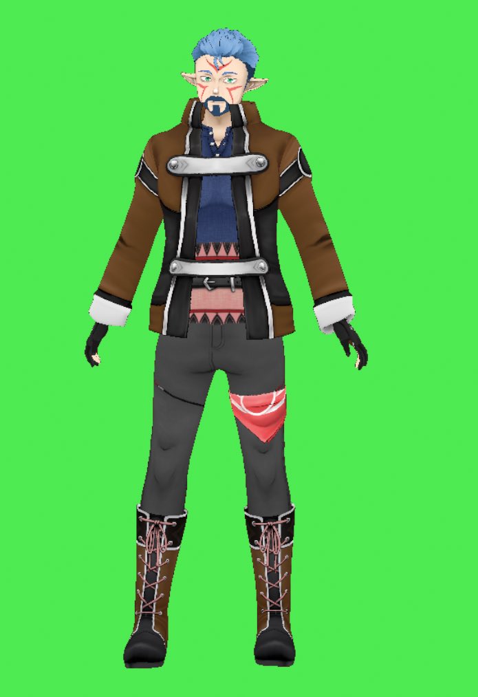 Full_Grown_Fang's tweet photo. Been messing around with Vroid Studio. First finished model and an emoji to go with it! https://t.co/sz7RkD1Bp8