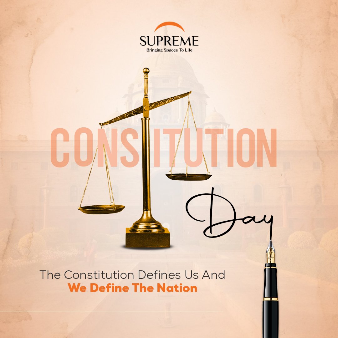 SupremeUnivrsal's tweet photo. Saluting the constitution, binding the gleam of harmony, opportunities, and equality marked in it. Celebrating National Constitution Day.
#SupremeUniversal #NationalConstitutionDay #ConstitutionDayofIndia #BabaSahebAmbedkar #IndianConstitution #India #Independence #Indians https://t.co/FN3sjNPf24